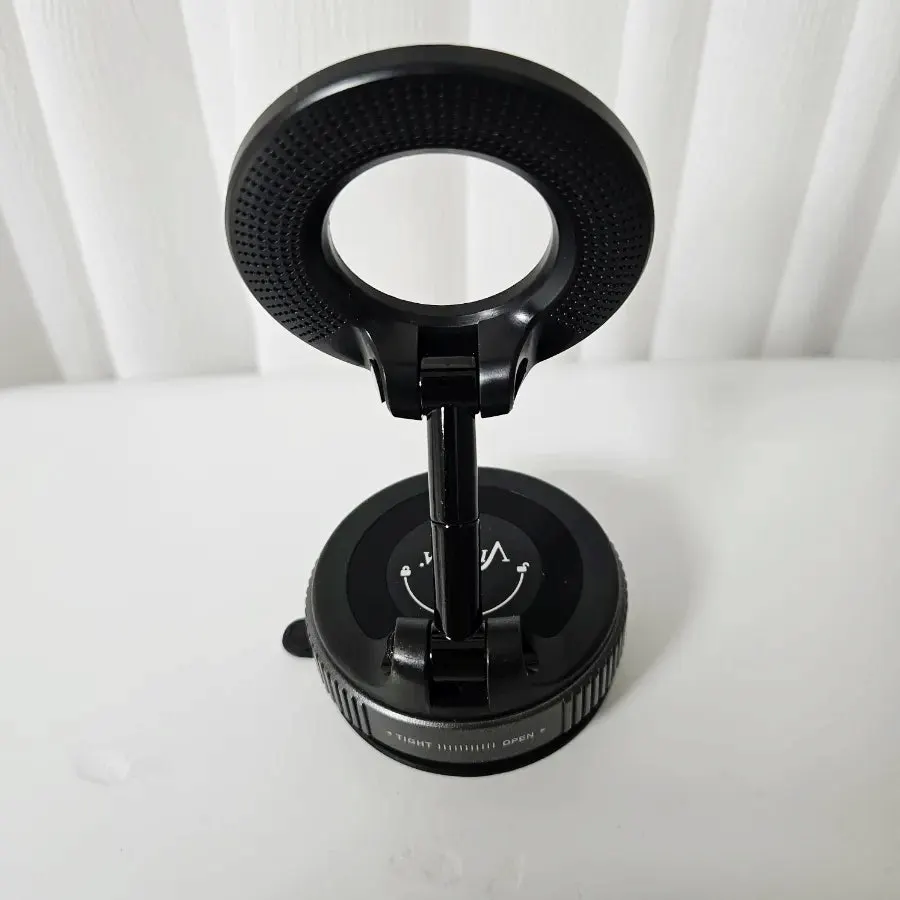 Vacuum-suction smartphone mount used while driving