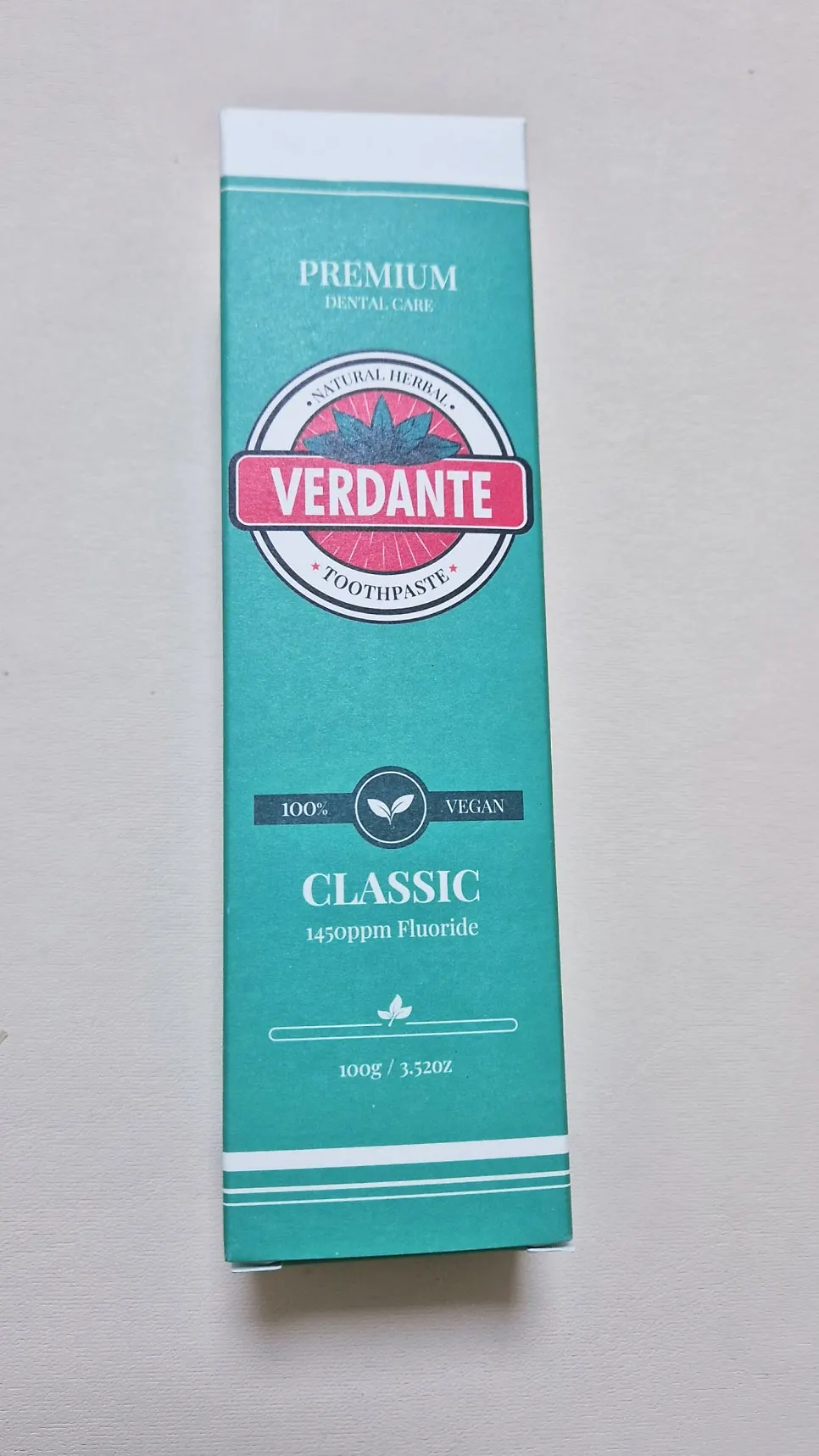 Information about the fluoride content of Verdante gum toothpaste
