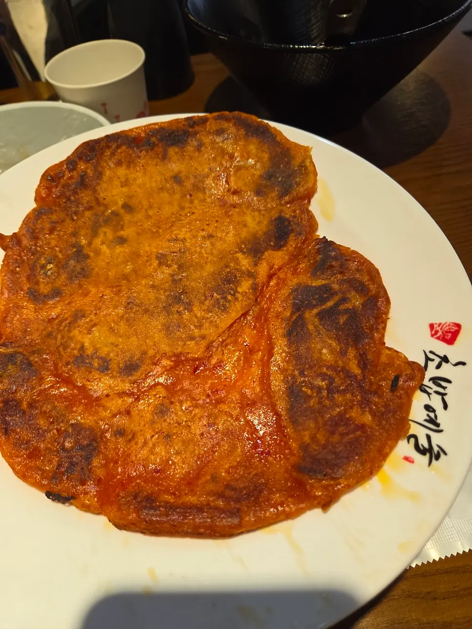 노릇하게 구워진 셀프 김치전