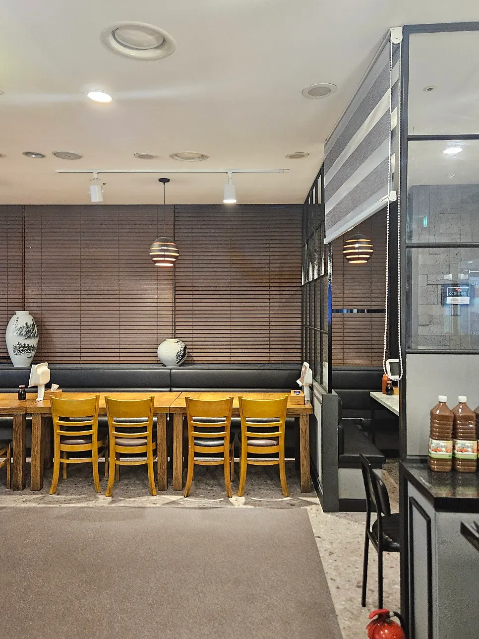Spacious and comfortable interior of the restaurant