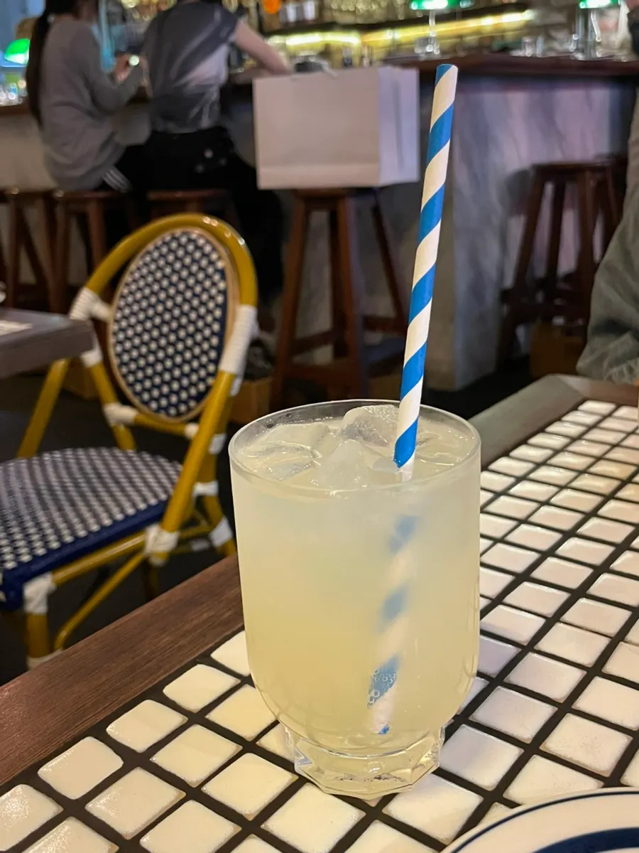 Ordered lemonade on the table