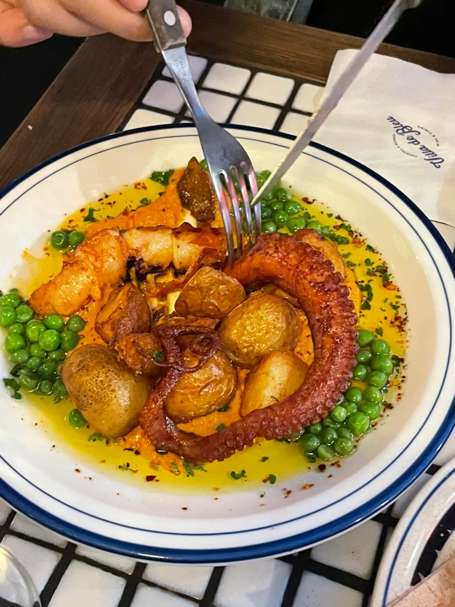 Gnocchi fritts and polpo mambo together on the table