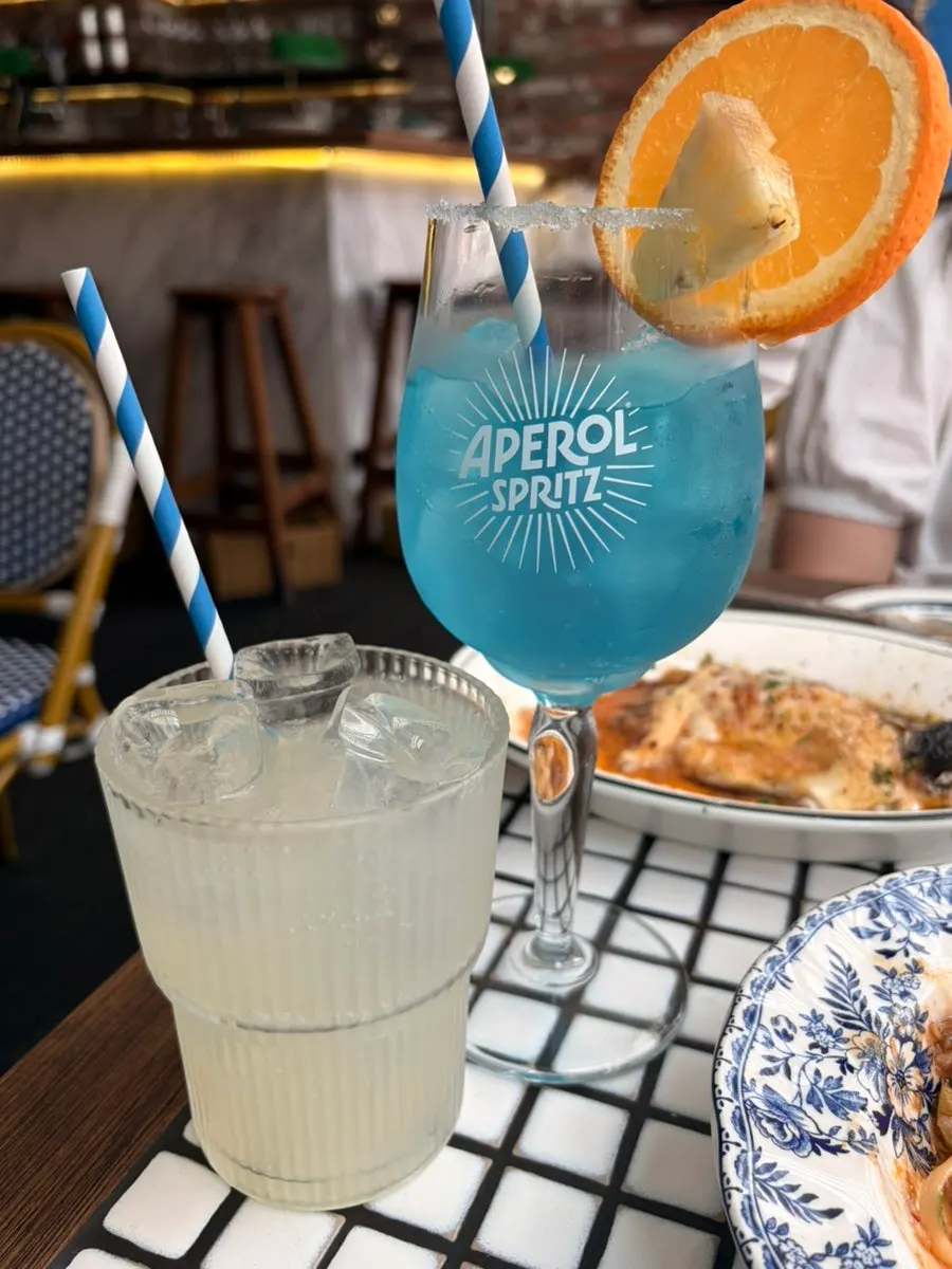 Table set with refreshing drinks