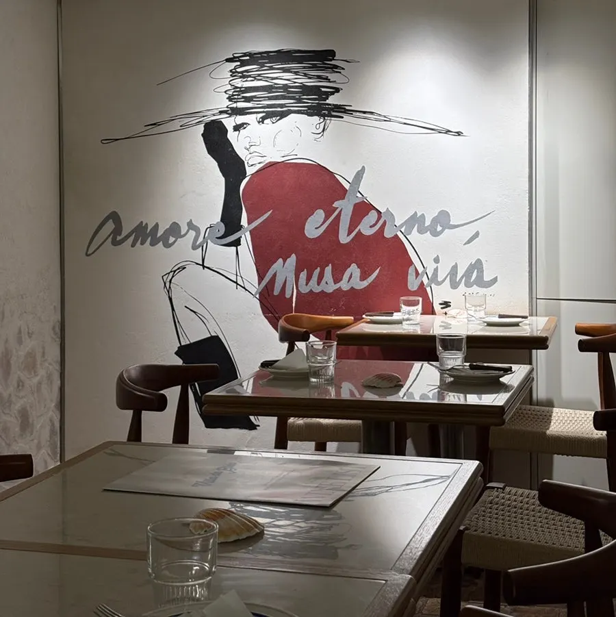 Interior of the restaurant with a southern European resort feel