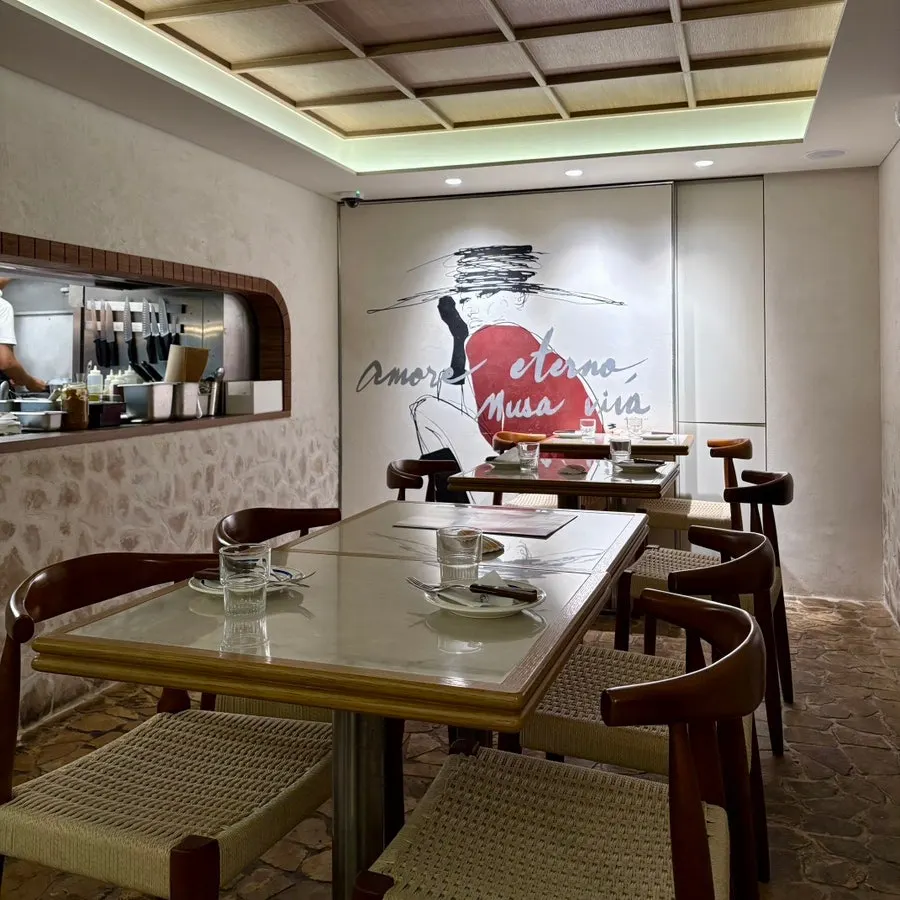 Space toward the kitchen inside the restaurant