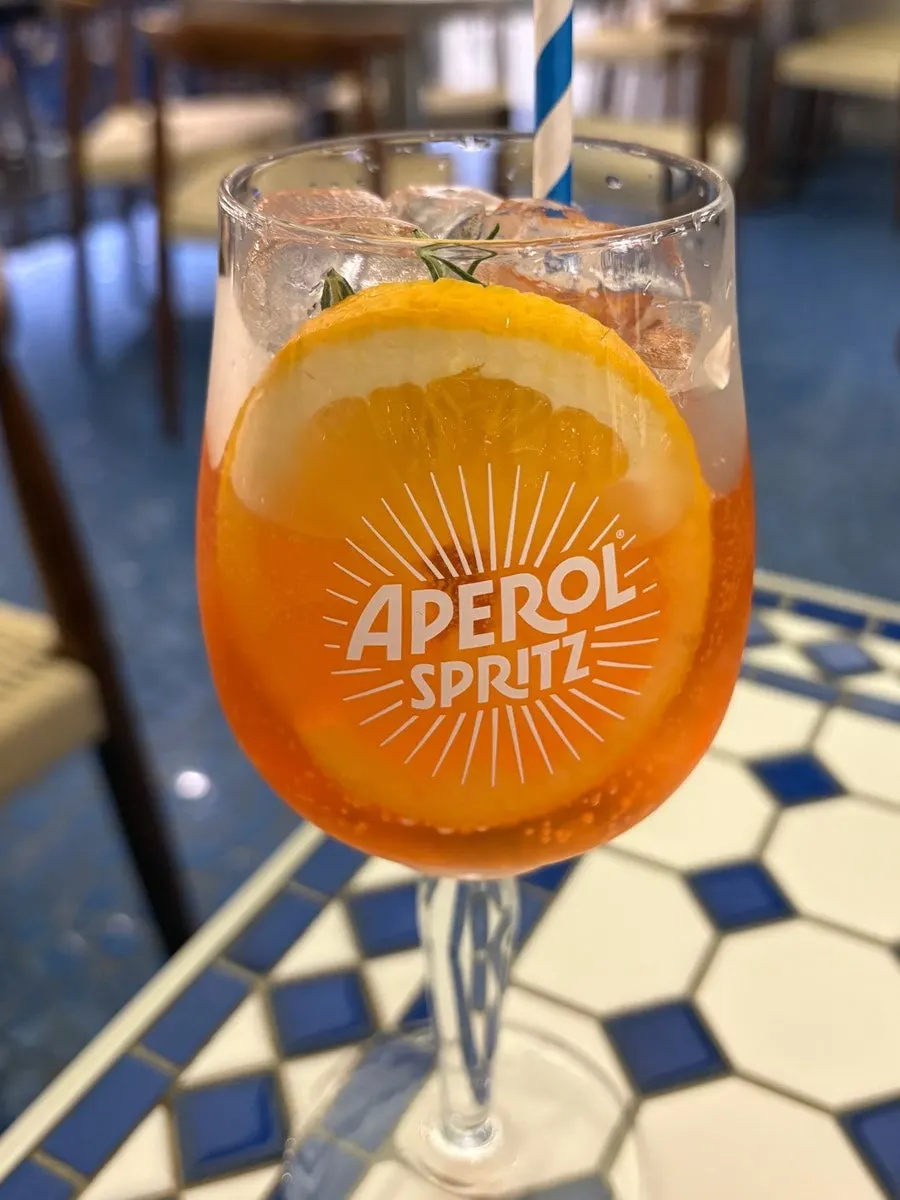 Aperol spritz on the table