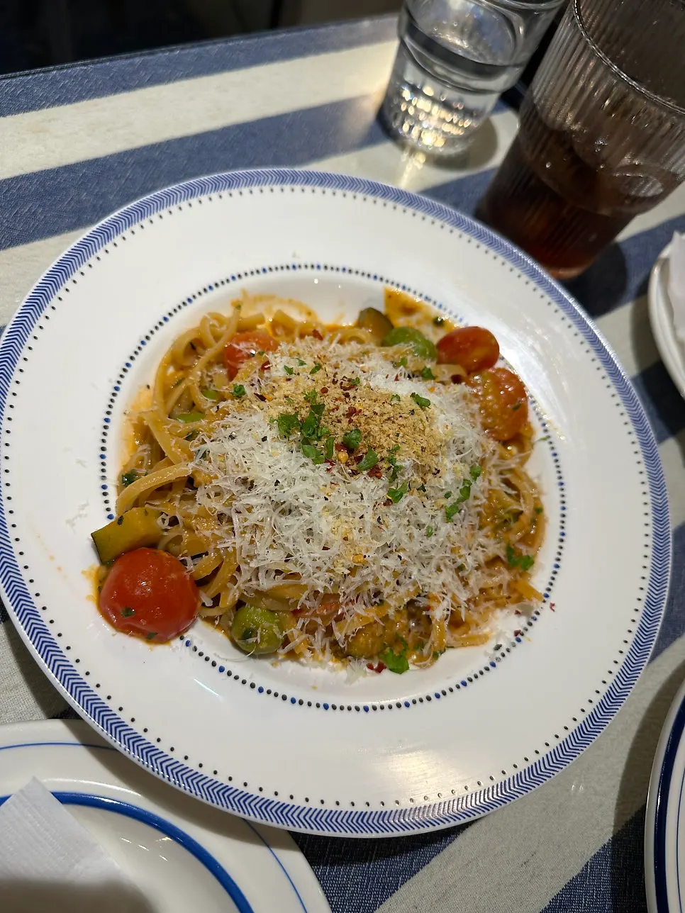 A plate of Sicilian puttanesca pasta