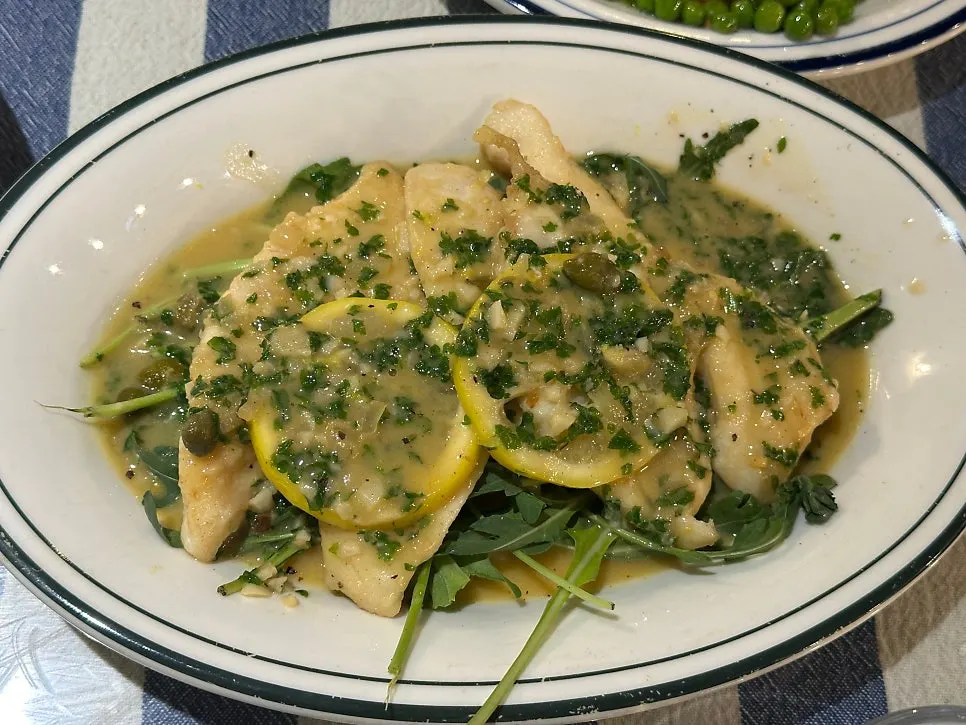 Jondori meuniere fish steak plating
