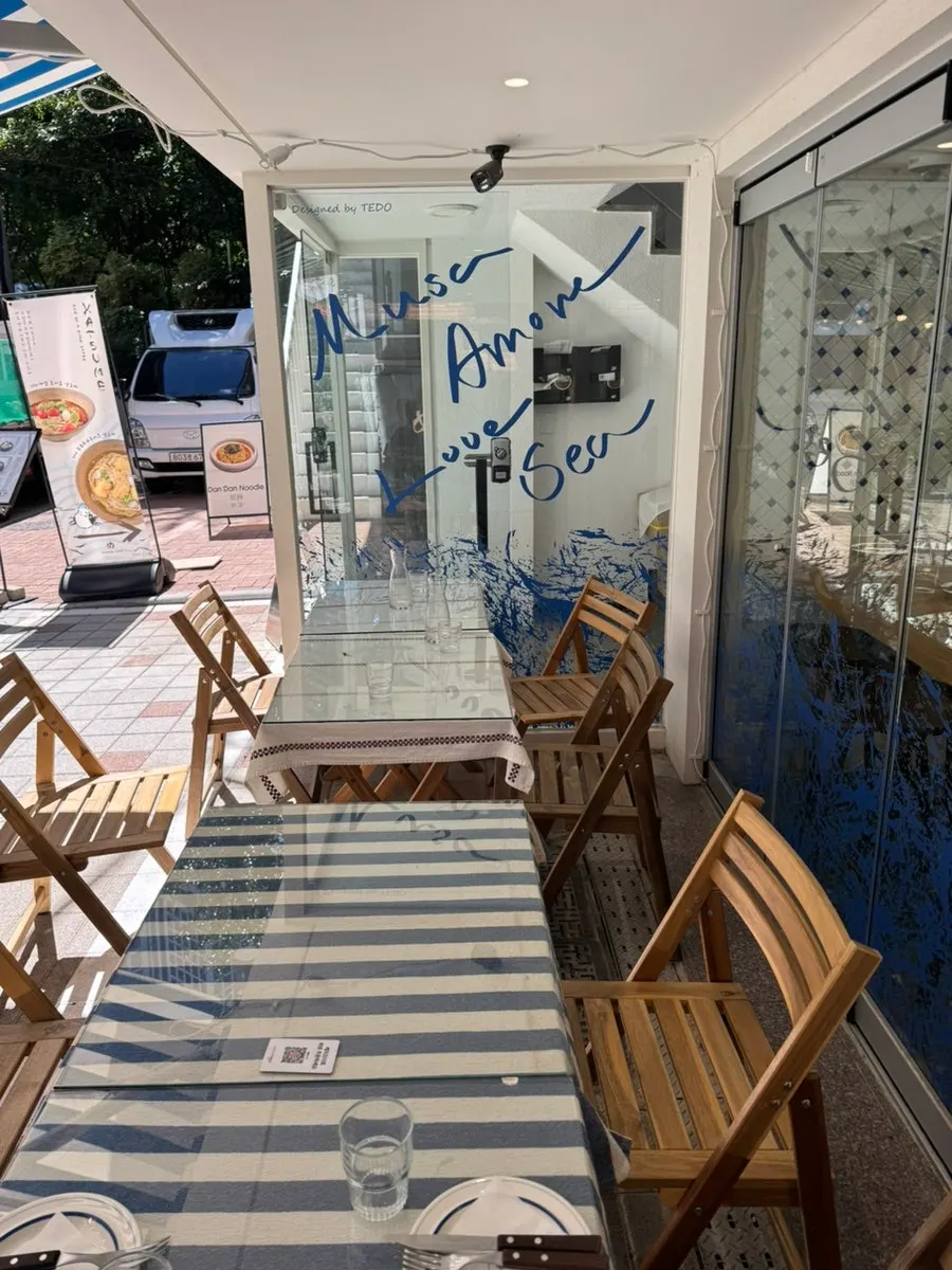 View of the outdoor terrace seating