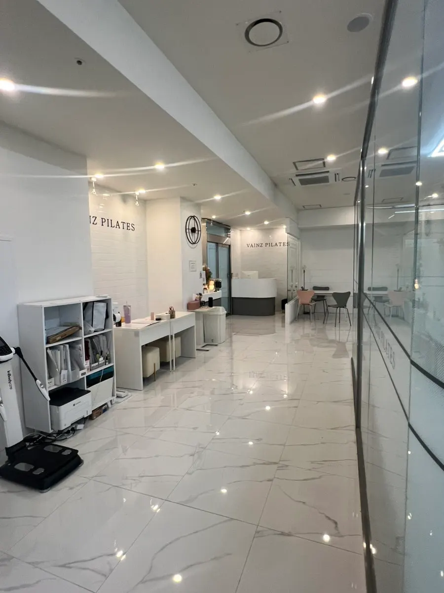 Bright interior of the Pilates studio