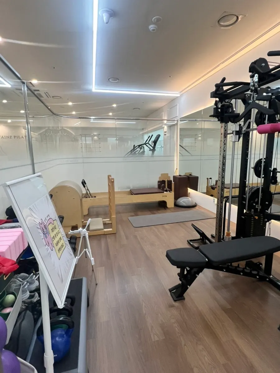 Room with Pilates equipment for private lessons