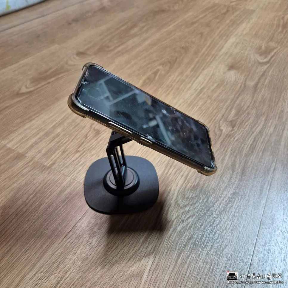MagSafe phone stand supporting a large smartphone