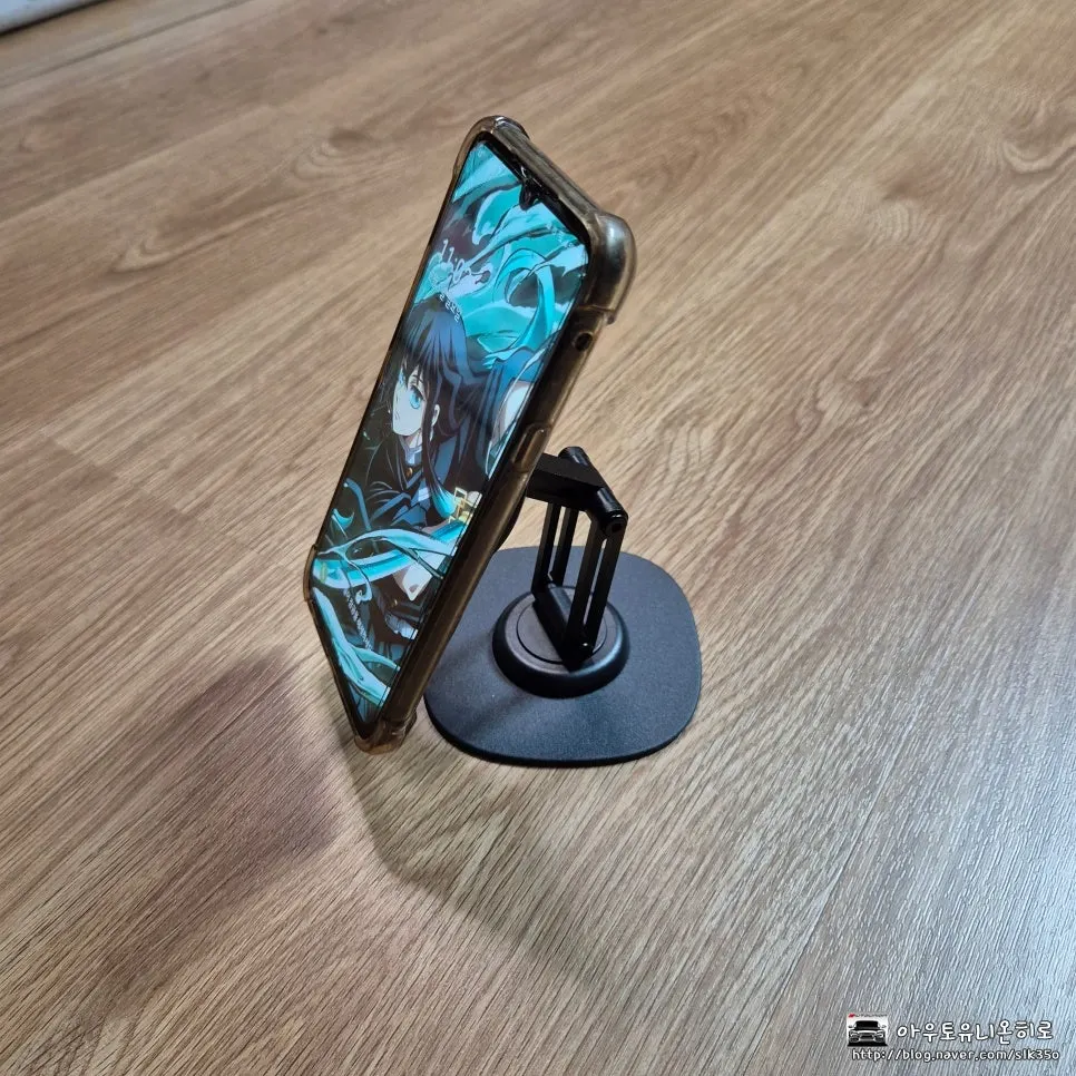 MagSafe phone stand adjusted to the desired angle