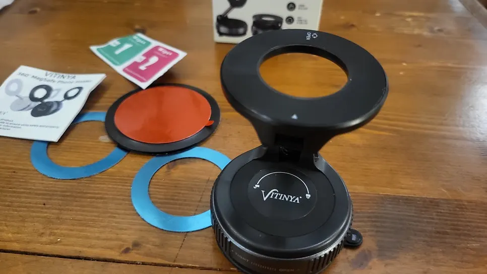 Car phone mount being used in a rotated position