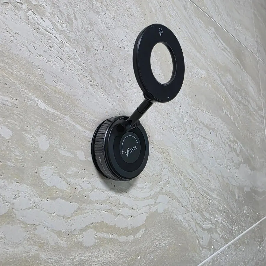 Suction mount installed with a dial
