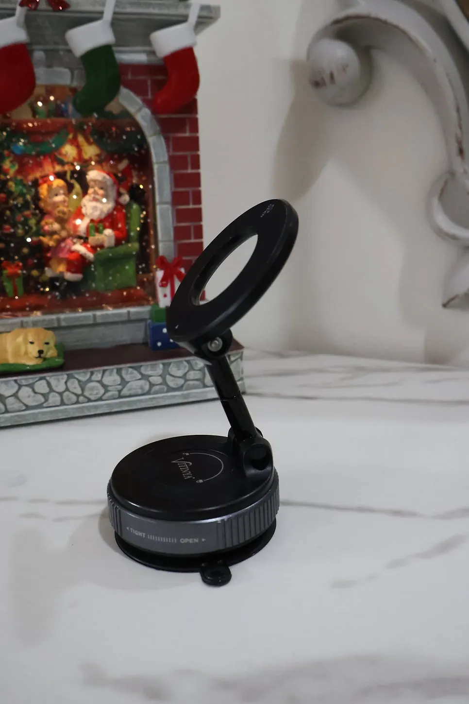 Two MagSafe phone stands in use