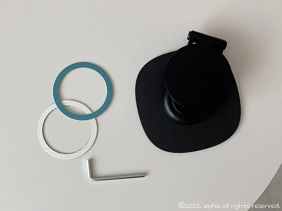 Included magnetic stickers for devices without MagSafe support