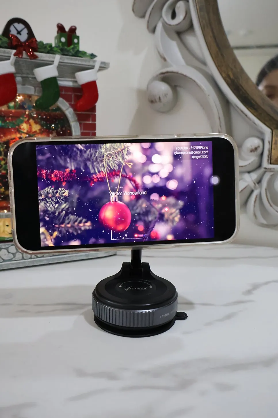 Rotating stand held securely in place