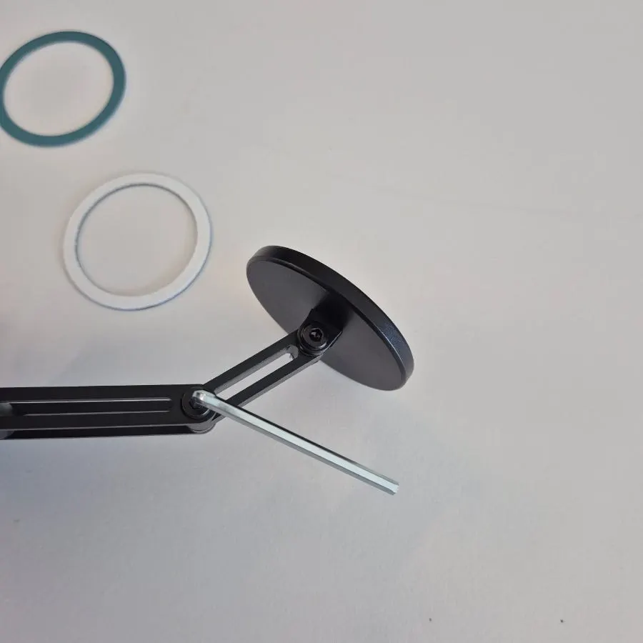 Preparing to attach the magnetic ring sticker