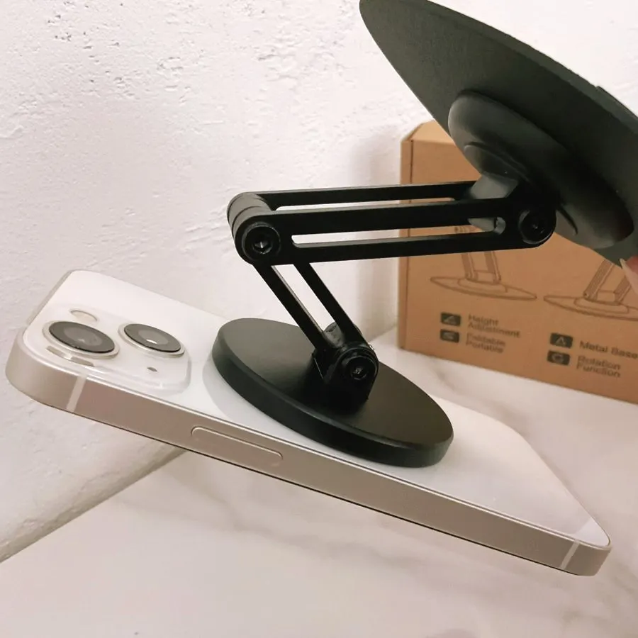 iPhone attached to the MagSafe stand