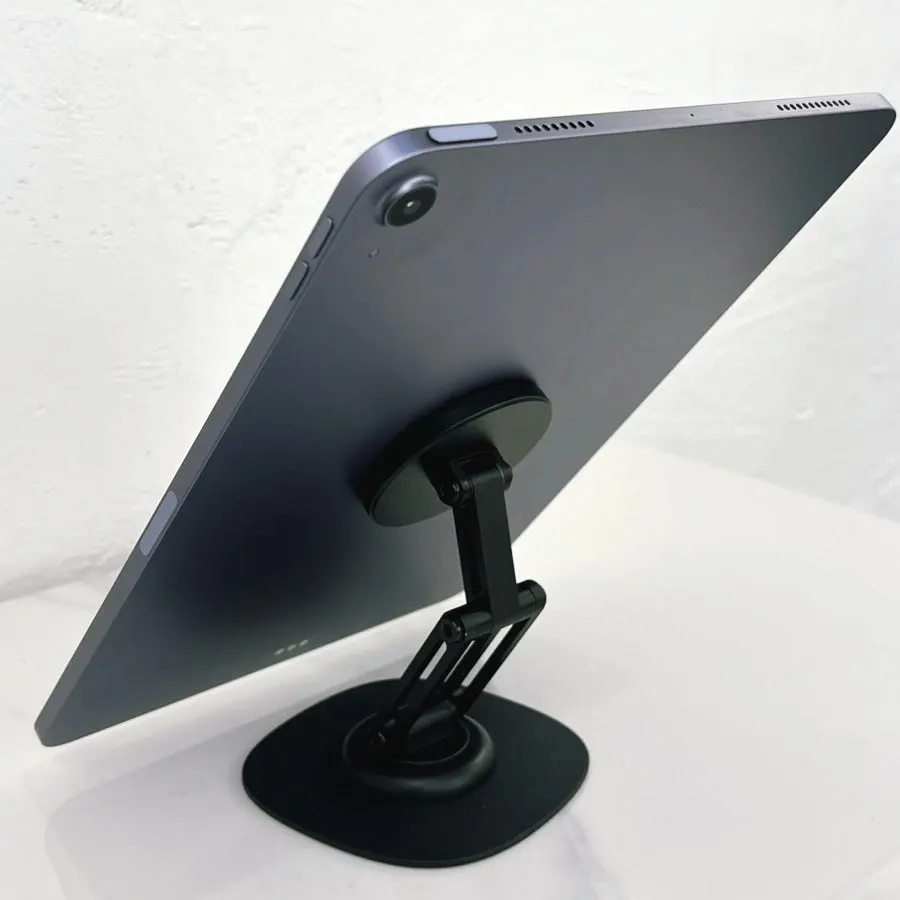 Magnetic sticker attached to the center of an iPad case
