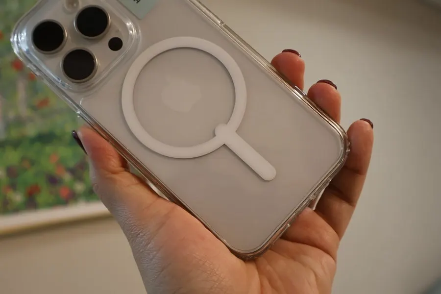 Stand attached to a MagSafe case