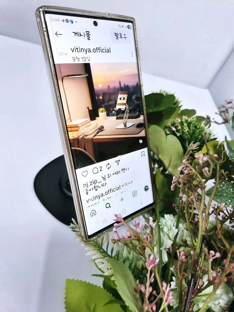 iPad mounted on the stand
