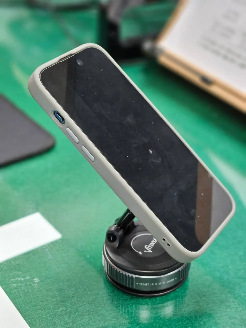 Introduction image for a MagSafe tabletop phone stand