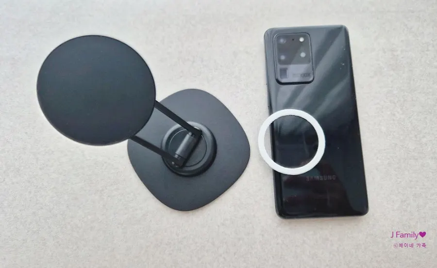 MagSafe magnet attached to a secondary phone