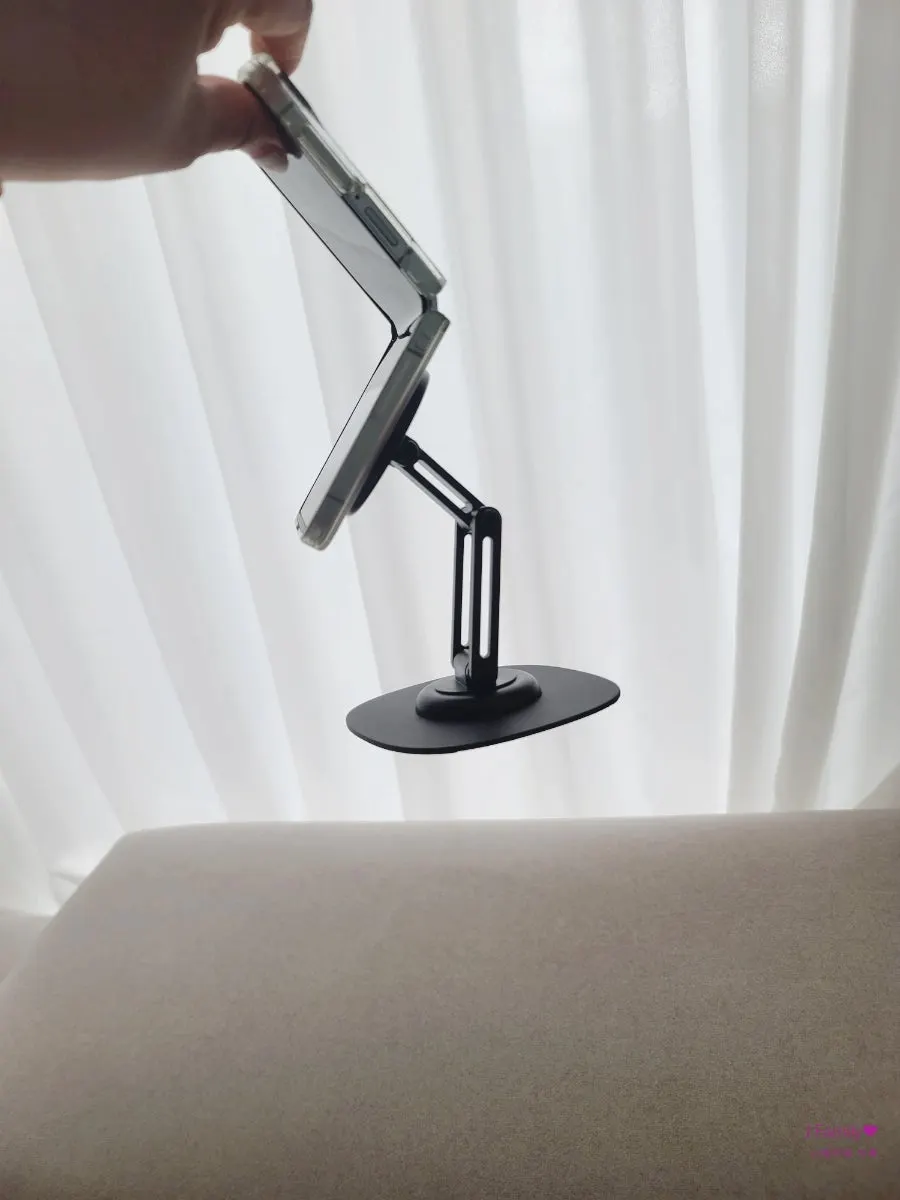 Tablet stand holding an iPad Air securely