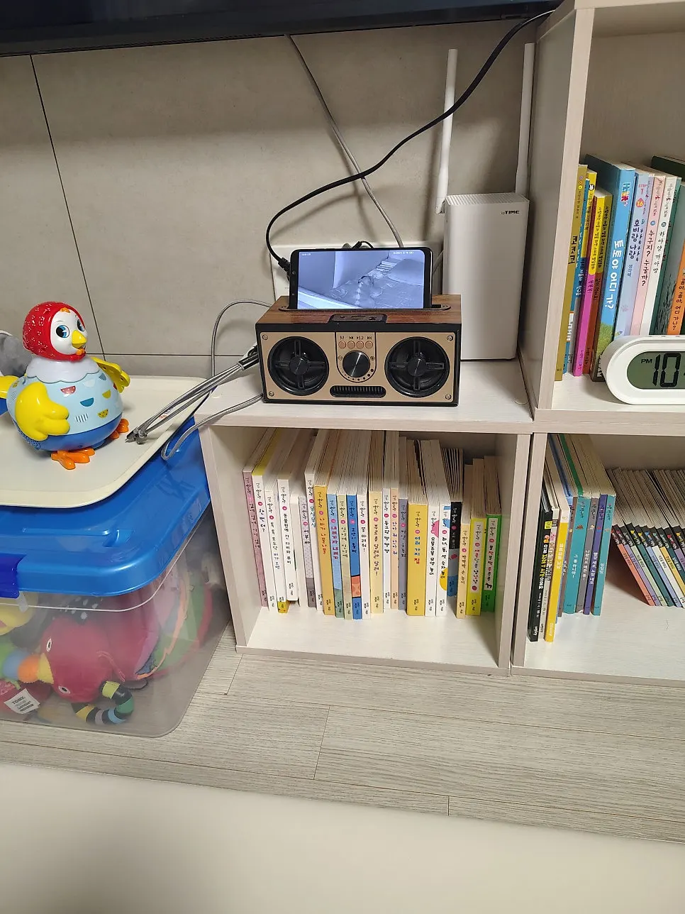 Bitinya stand holding a phone