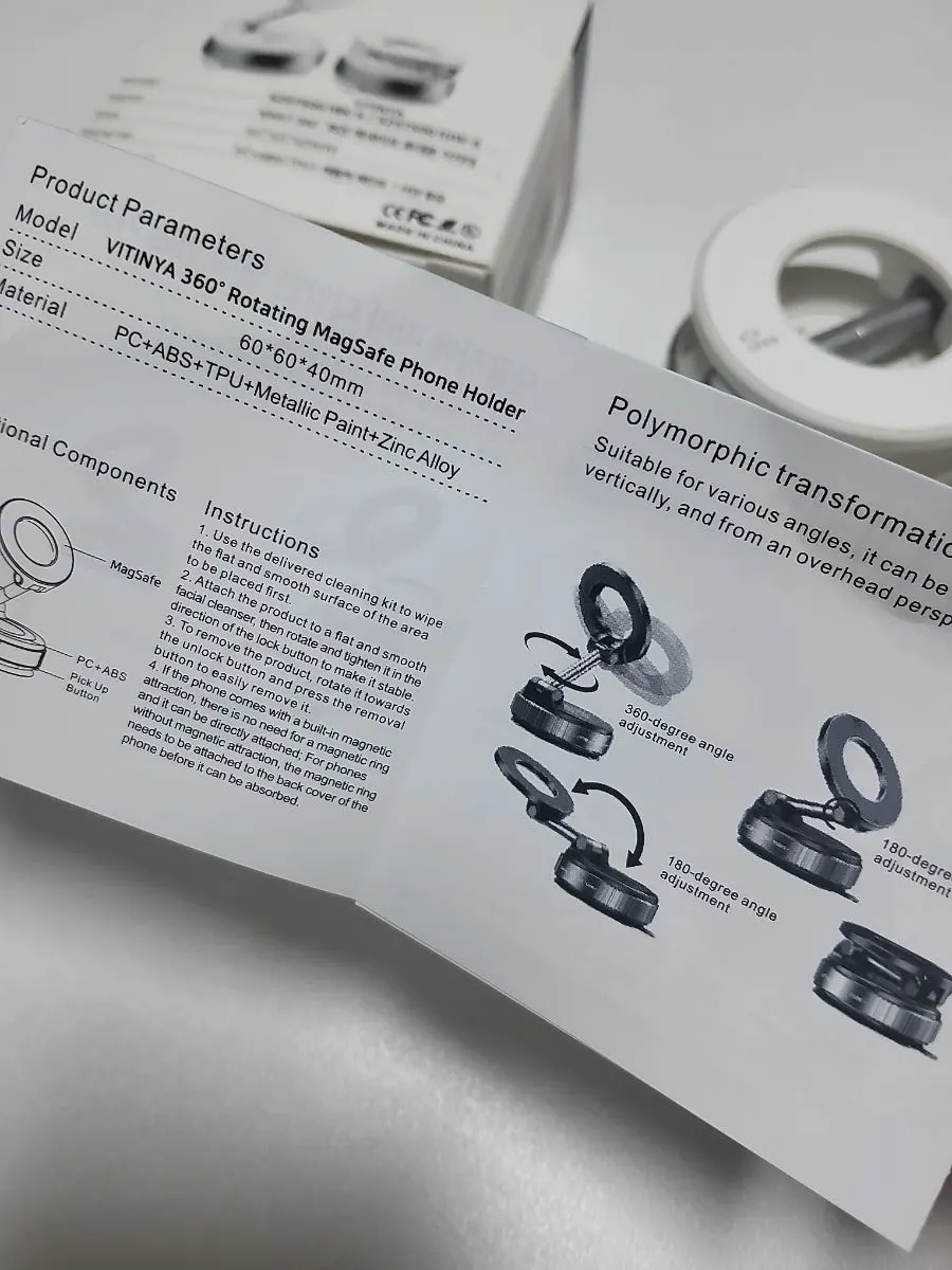 Foldable vacuum-suction mount components