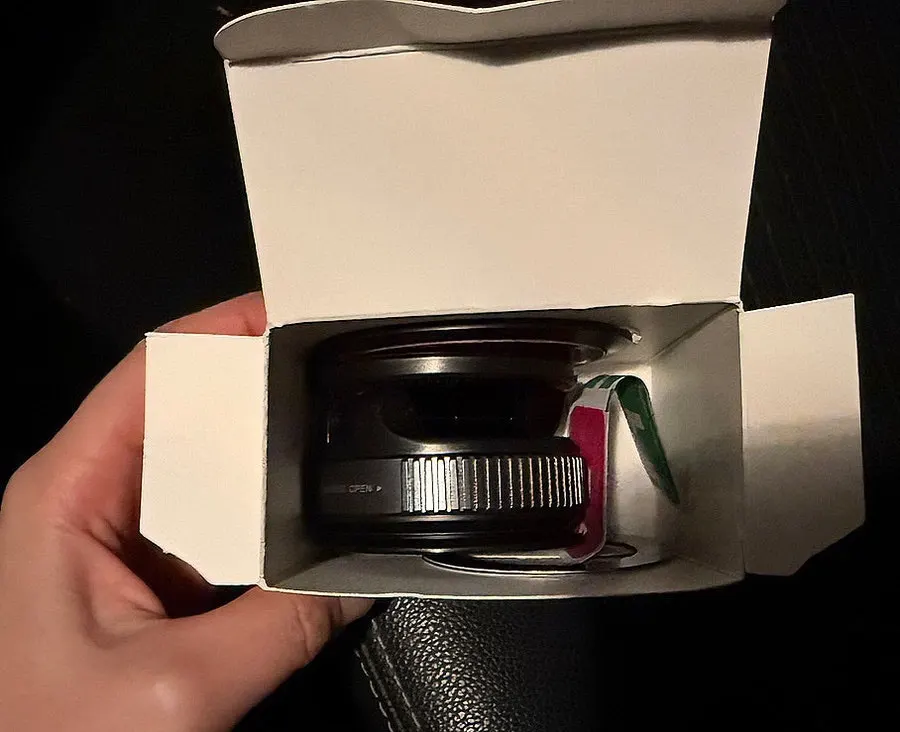 Included box and portable phone mount