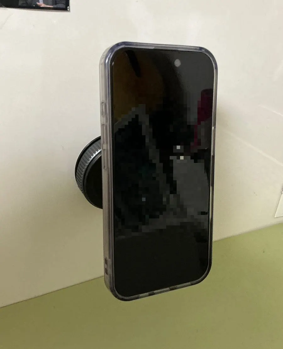 Using the phone mount while getting ready in the morning