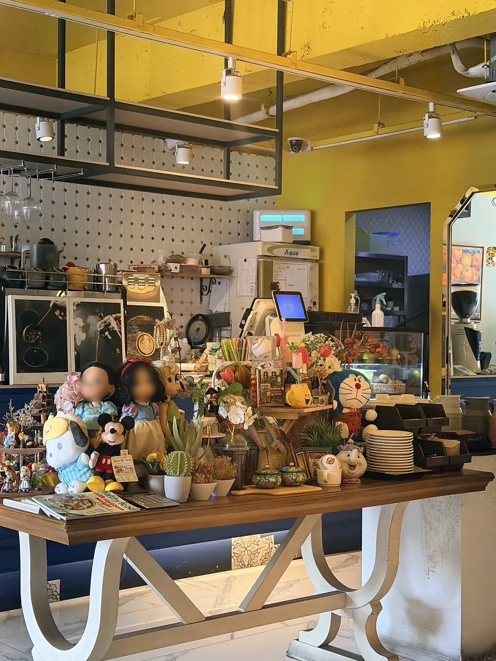 Vivid13's self-serve bar decorated with figurines