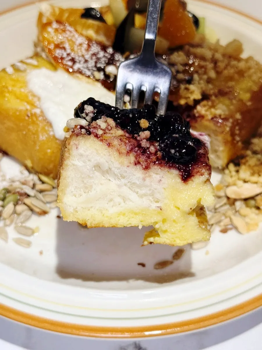 A plate piled high with French toast