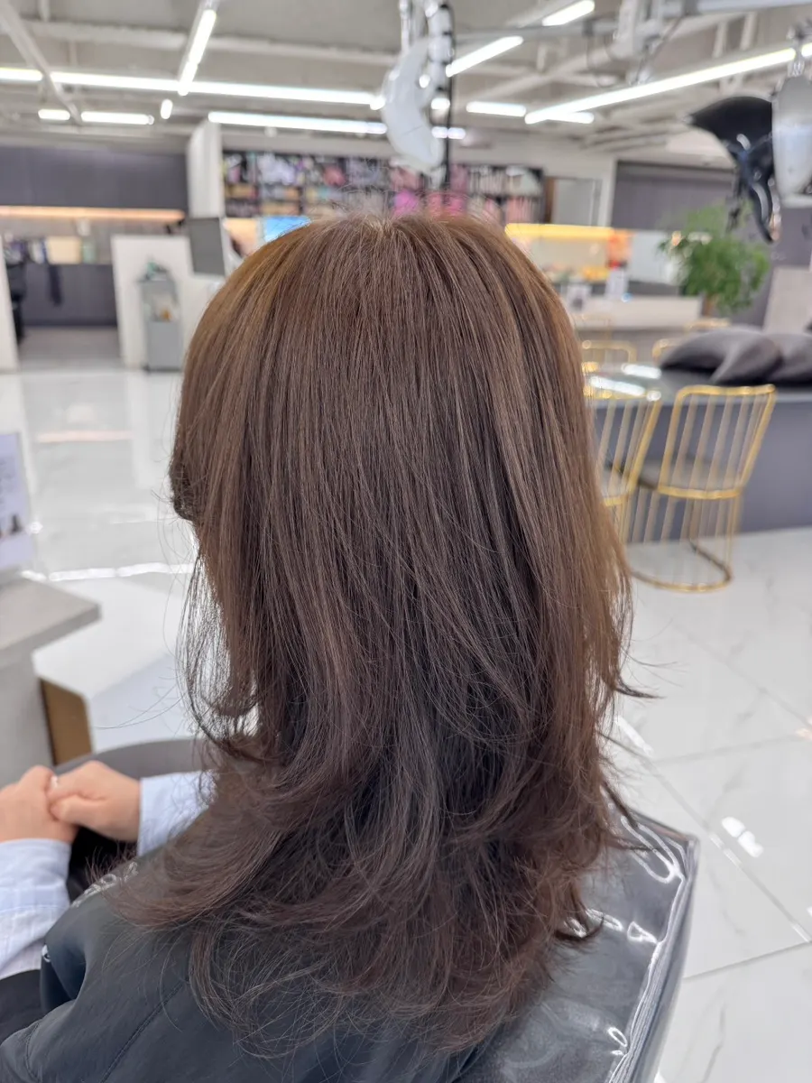 Overall hair color evened out in light ash brown