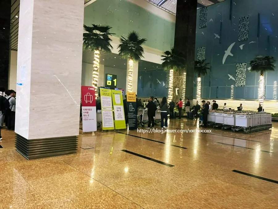 Airport baggage-claim area after clearing immigration