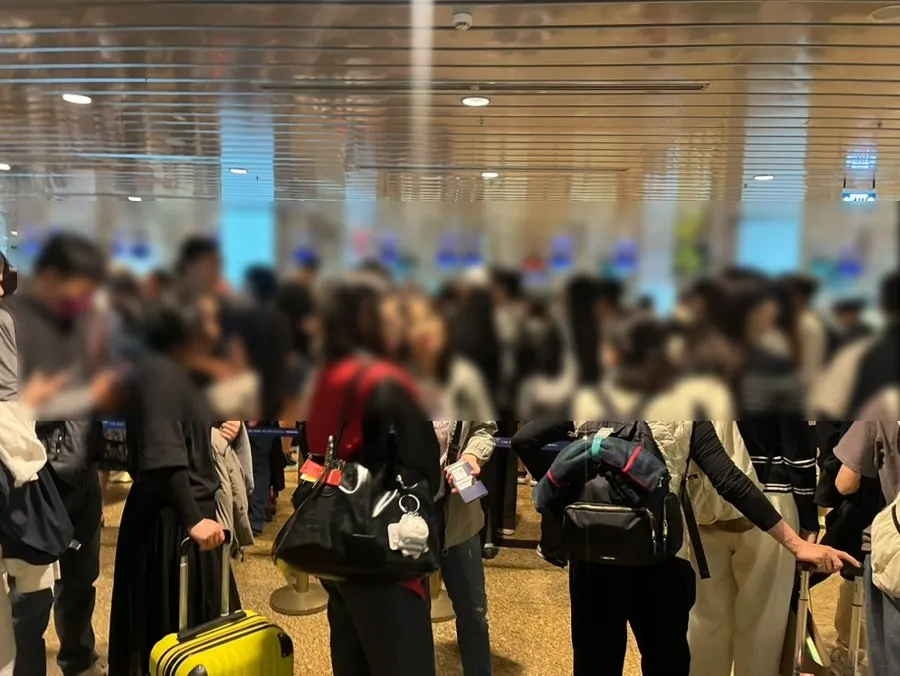 Regular immigration queue at Cam Ranh International Airport