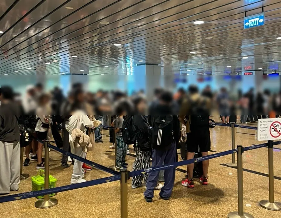 Regular immigration waiting area at Cam Ranh International Airport