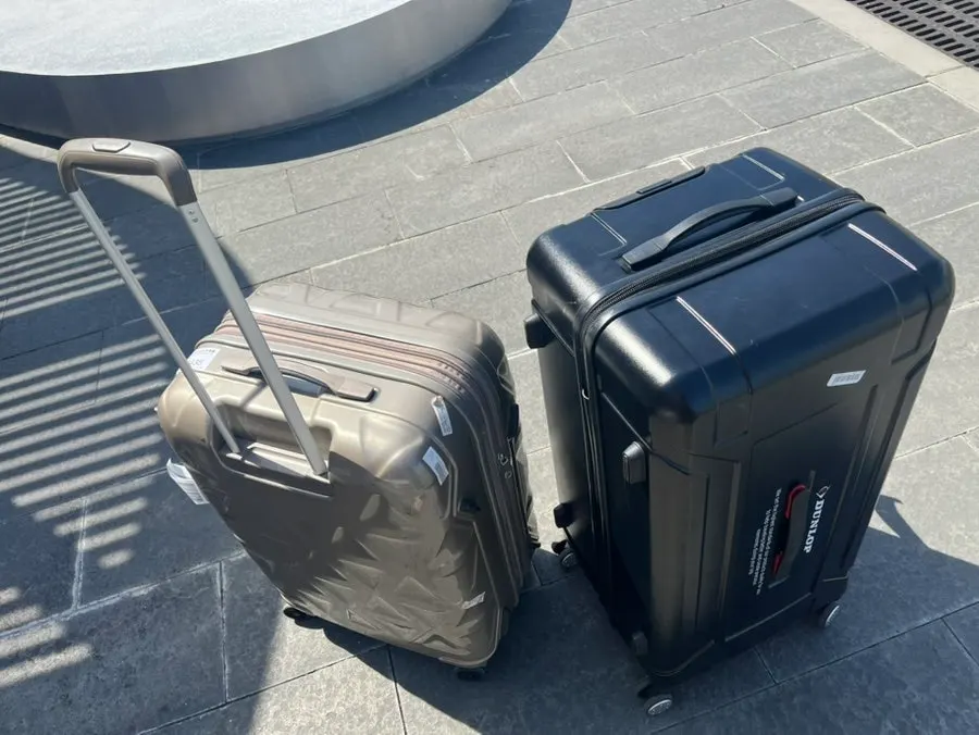 Airport baggage claim area reached after immigration