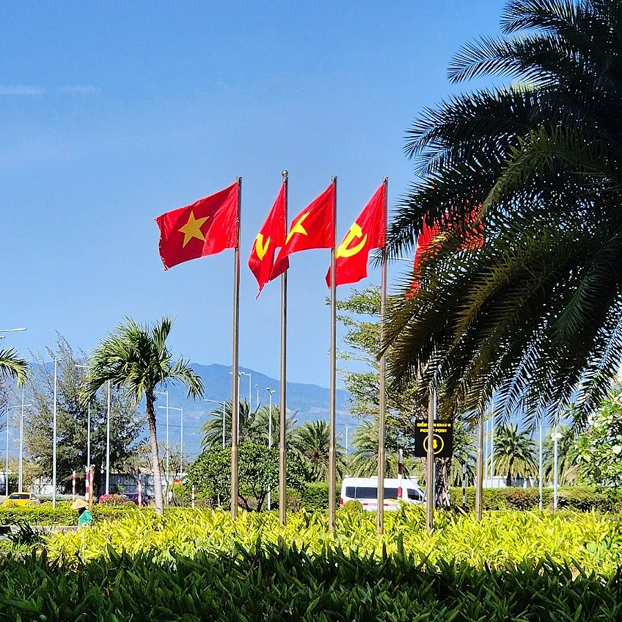 Waiting for departure immigration at Nha Trang Cam Ranh Airport