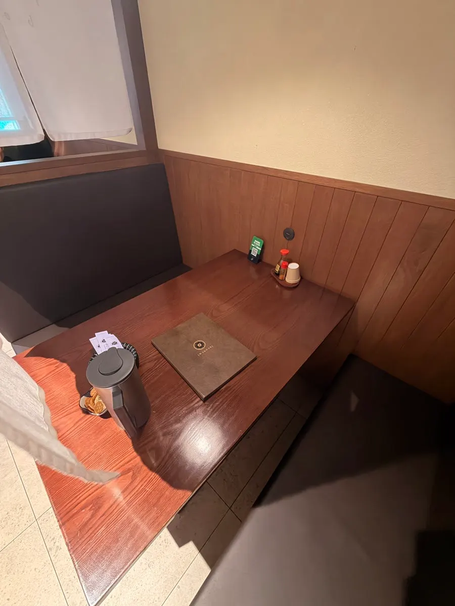 Wood-tone interior of the izakaya