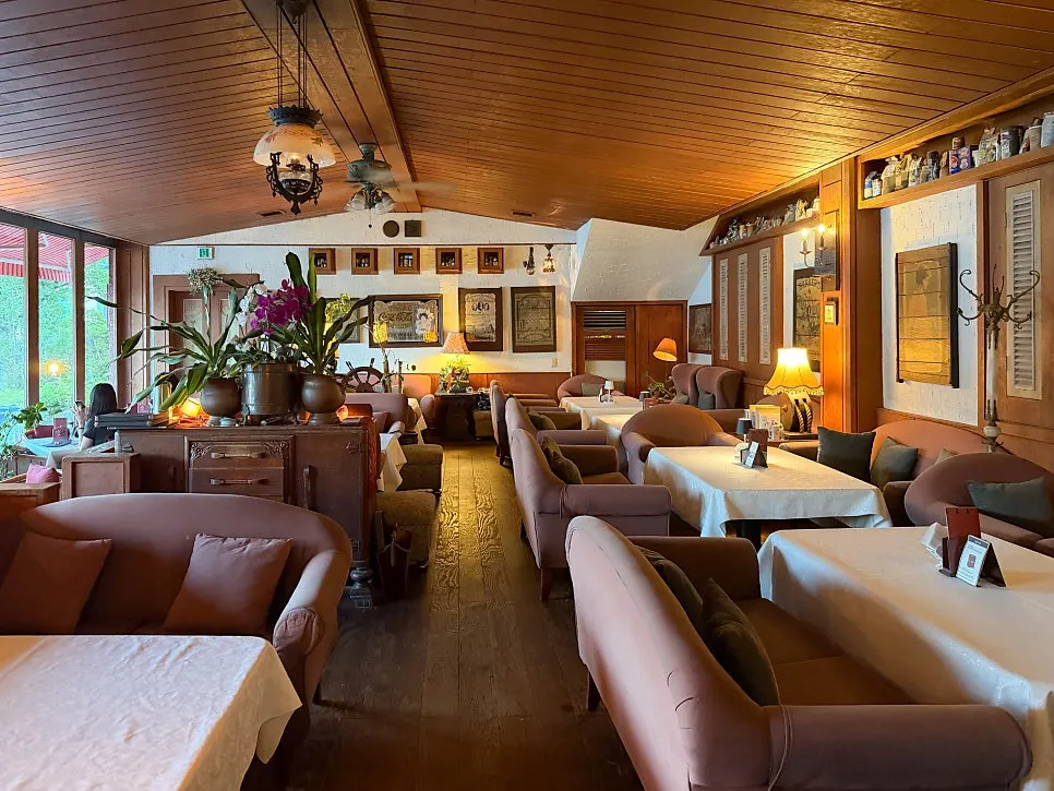 Interior space on the restaurant side