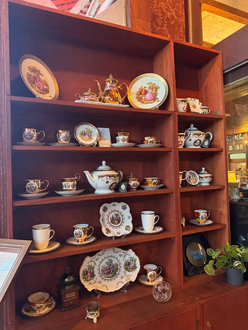 Dessert showcase displayed at the entrance