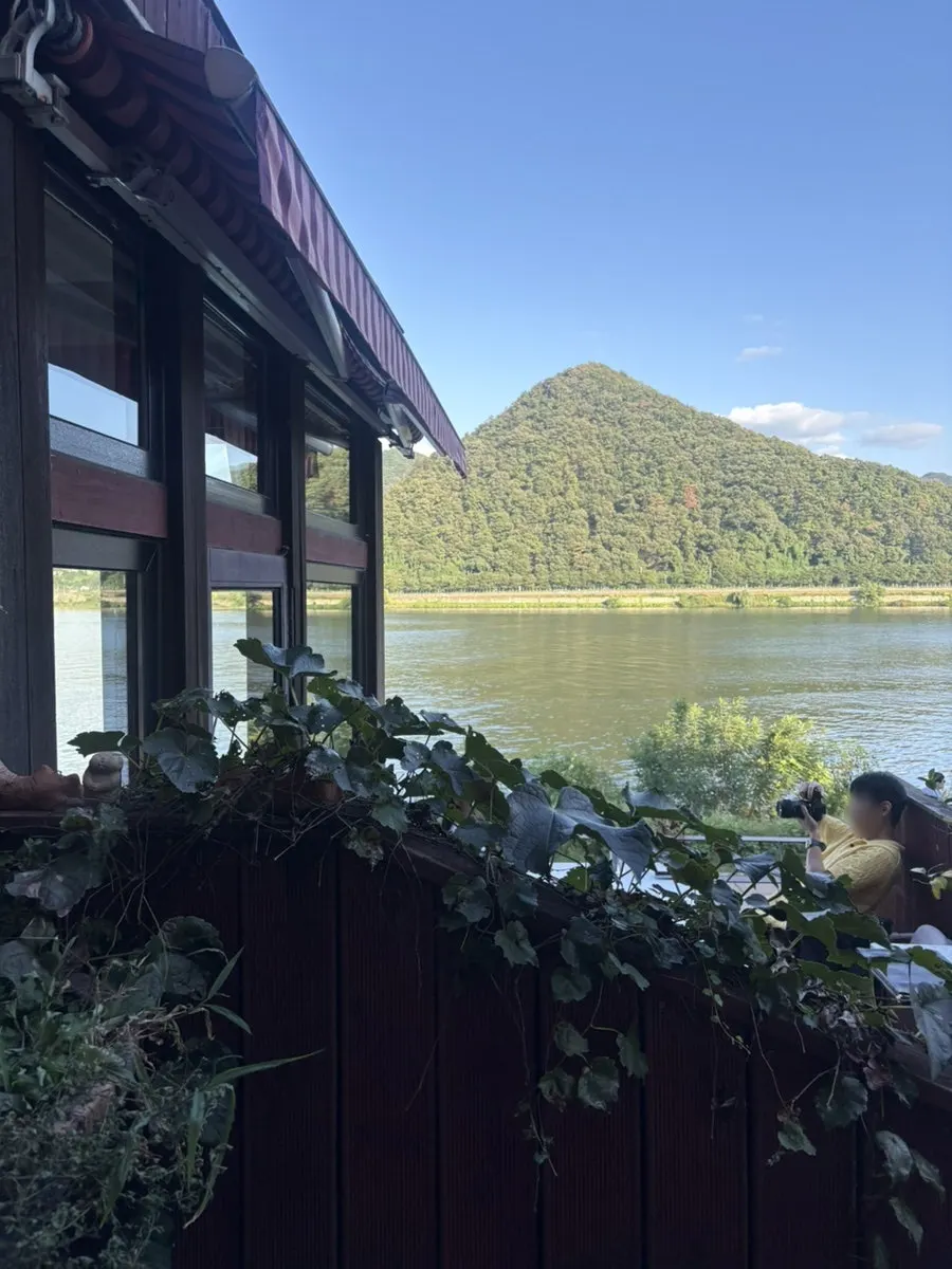 View of the Bukhan River outside the window at Waltz and Dr. Mahn