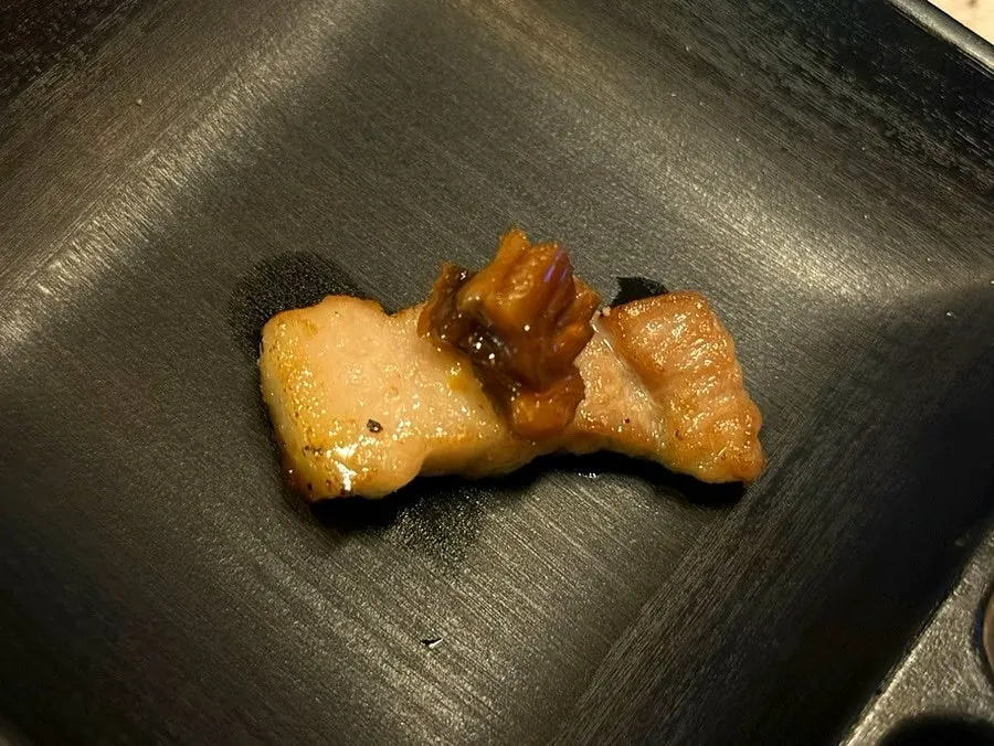 Pork belly dipped in pink salt