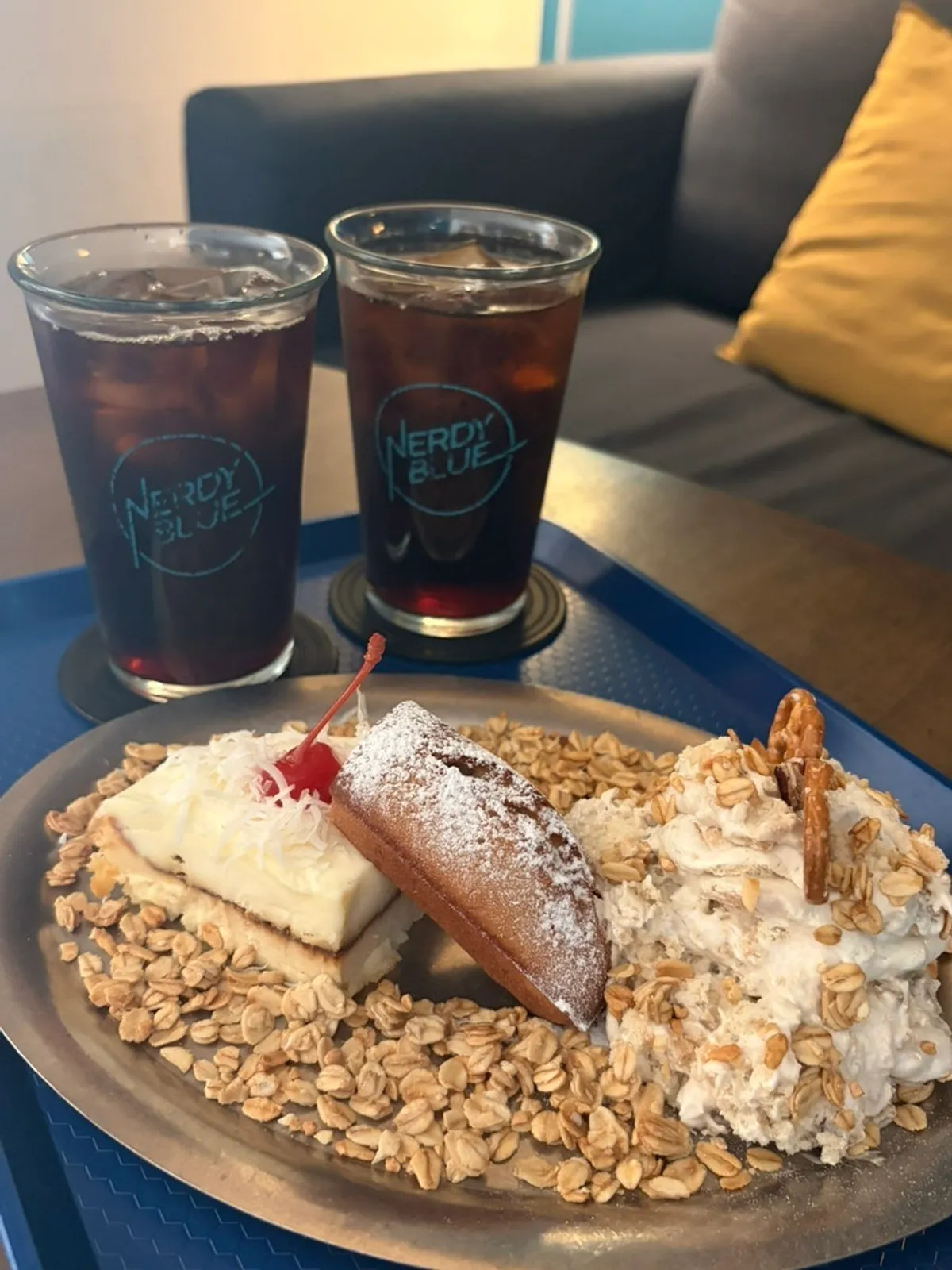 Signature shot of Nerdy Blue Burrow café near Wangsimni Station
