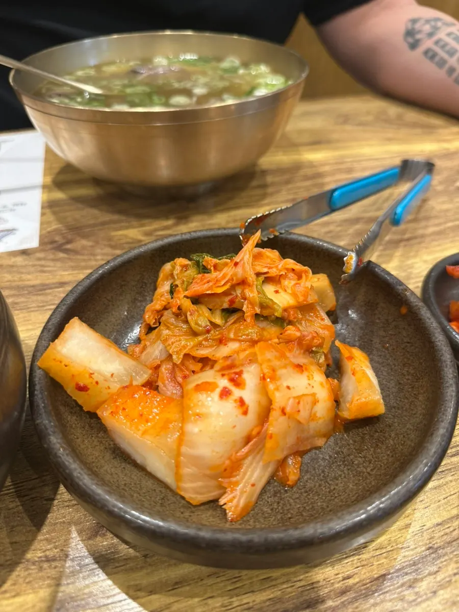 Teuk gomtang served with rice for dinner