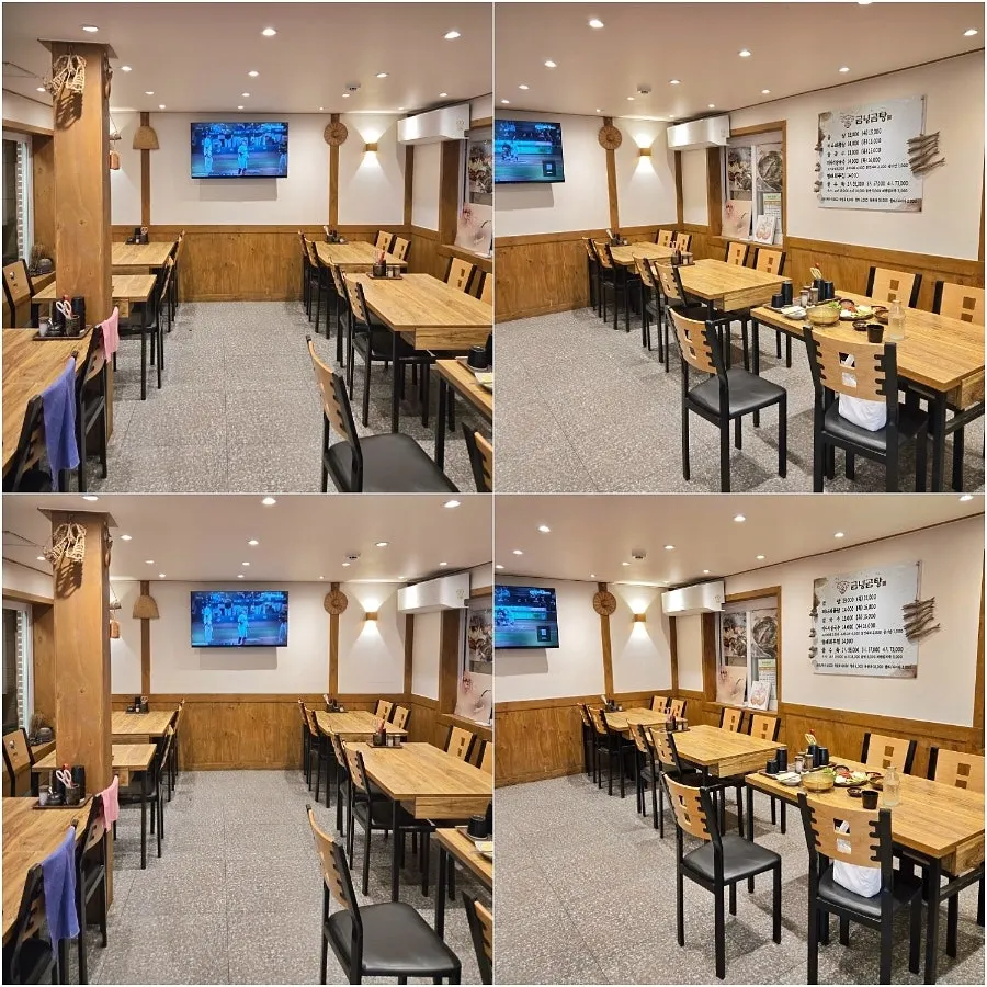 금녕곰탕 입구 대기석 공간